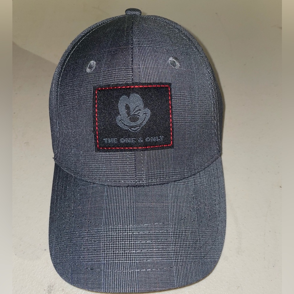 Disney Parks Mens The One And Only Mickey Mouse Grey Plaid Size 57-59